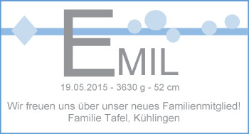 Babyanzeige von Emil  von Nordwest-Zeitung