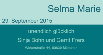 Babyanzeige von Selma Marie  von Nordwest-Zeitung