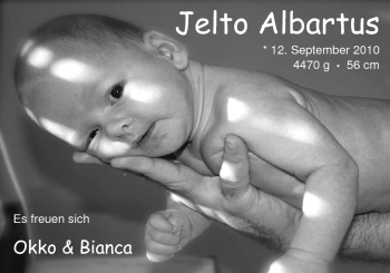 Babyanzeige von Jelto Albartus von Nordwest-Zeitung