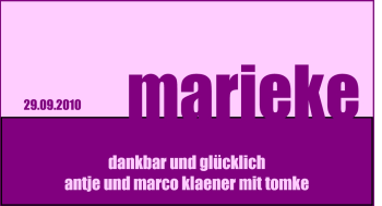 Babyanzeige von Marieke  von Nordwest-Zeitung