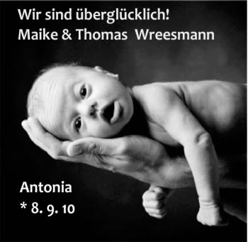 Babyanzeige von Antonia  von Nordwest-Zeitung