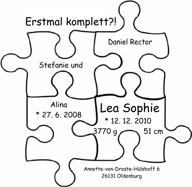 Anzeige für Lea Rector vom 18.12.2010 aus Nordwest-Zeitung