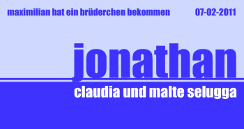 Babyanzeige von Jonathan Selugga von Nordwest-Zeitung