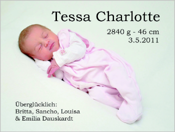 Babyanzeige von Tessa Charlotte  von Nordwest-Zeitung