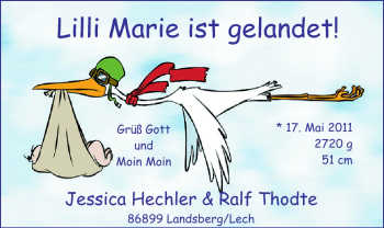Babyanzeige von Lilli Marie  von Nordwest-Zeitung