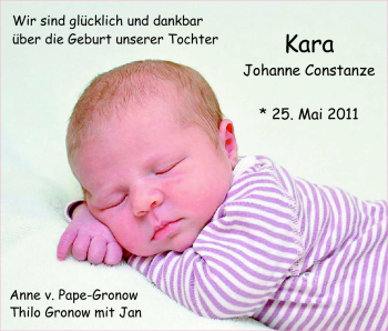 Babyanzeige von Kara  von Nordwest-Zeitung