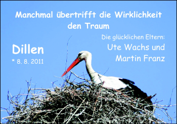 Babyanzeige von Dillen  von Nordwest-Zeitung