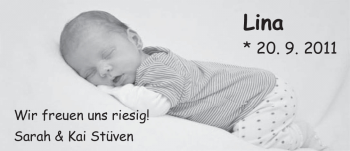 Babyanzeige von Lina  von Nordwest-Zeitung