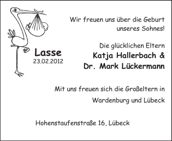 Babyanzeige von Lasse  von Nordwest-Zeitung