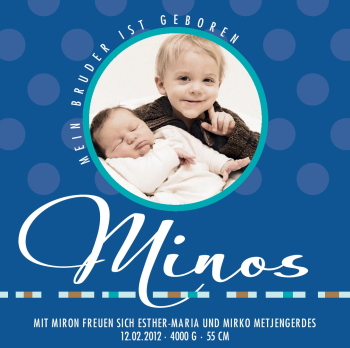 Babyanzeige von Minos  von Nordwest-Zeitung