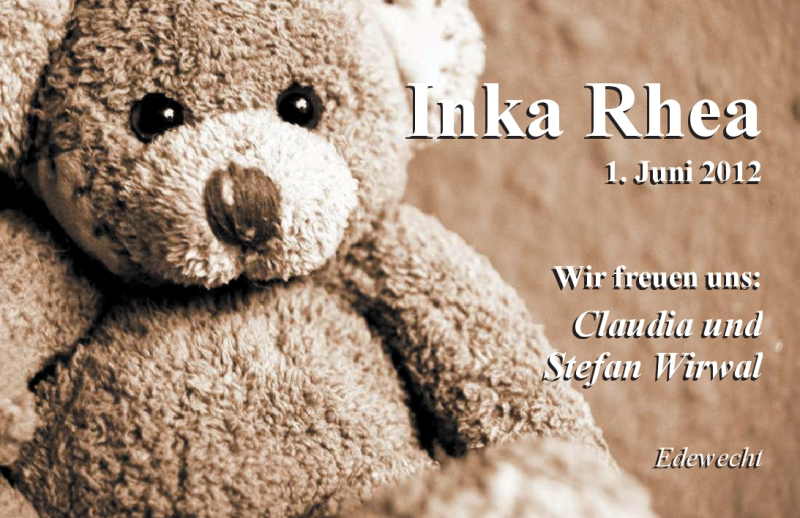 Anzeige für Inka Rhea Wirwal vom 02.06.2012 aus Nordwest-Zeitung