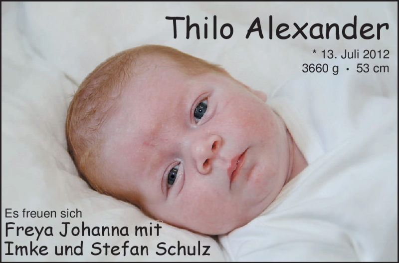 Anzeige für Thilo Alexander Schulz vom 10.08.2012 aus Nordwest-Zeitung