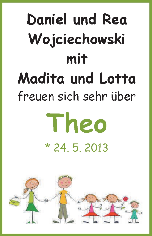 Anzeige für Theo Wojciechowski vom 22.06.2013 aus Nordwest-Zeitung