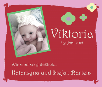 Babyanzeige von Viktoria  von Nordwest-Zeitung