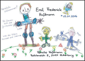 Babyanzeige von Emil Frederick Hofdmann von Nordwest-Zeitung