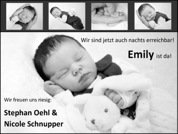 Babyanzeige von Emily  von Nordwest-Zeitung