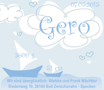 Babyanzeige von Gero  von Nordwest-Zeitung