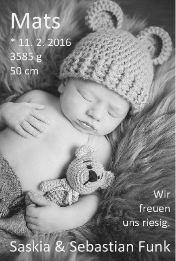 Babyanzeige von Mats  von Nordwest-Zeitung