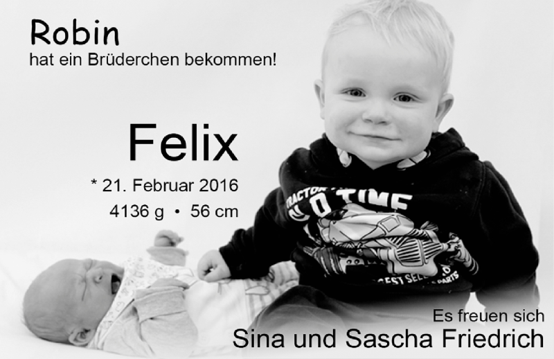Anzeige für Felix  vom 26.03.2016 aus Nordwest-Zeitung