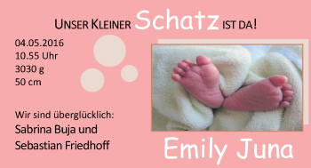 Babyanzeige von Emily Juna  von Nordwest-Zeitung