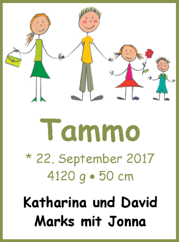 Babyanzeige von Tammo Marks von Nordwest-Zeitung