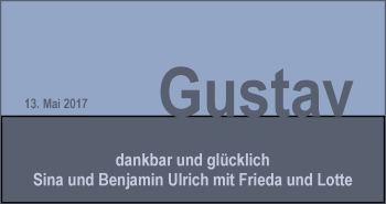 Babyanzeige von Gustav Ulrich von Nordwest-Zeitung
