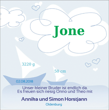 Babyanzeige von Jone Horstjann von Nordwest-Zeitung