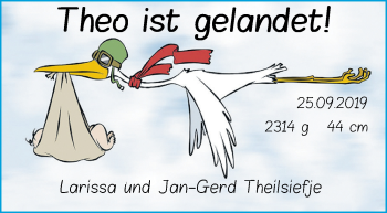 Babyanzeige von Theo Theilsiefje von Nordwest-Zeitung