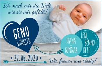 Babyanzeige von Geno Winkler von Nordwest-Zeitung