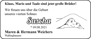 Babyanzeige von Sascha  von EZ