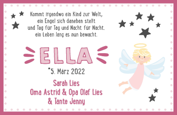 Babyanzeige von Ella  von Nordwest-Zeitung