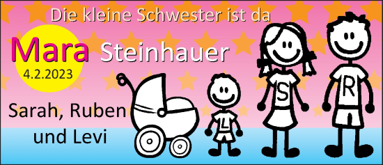 Babyanzeige von Mara Steinhauer von Nordwest-Zeitung