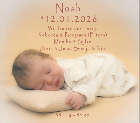 Babyanzeige von Noah  von BM